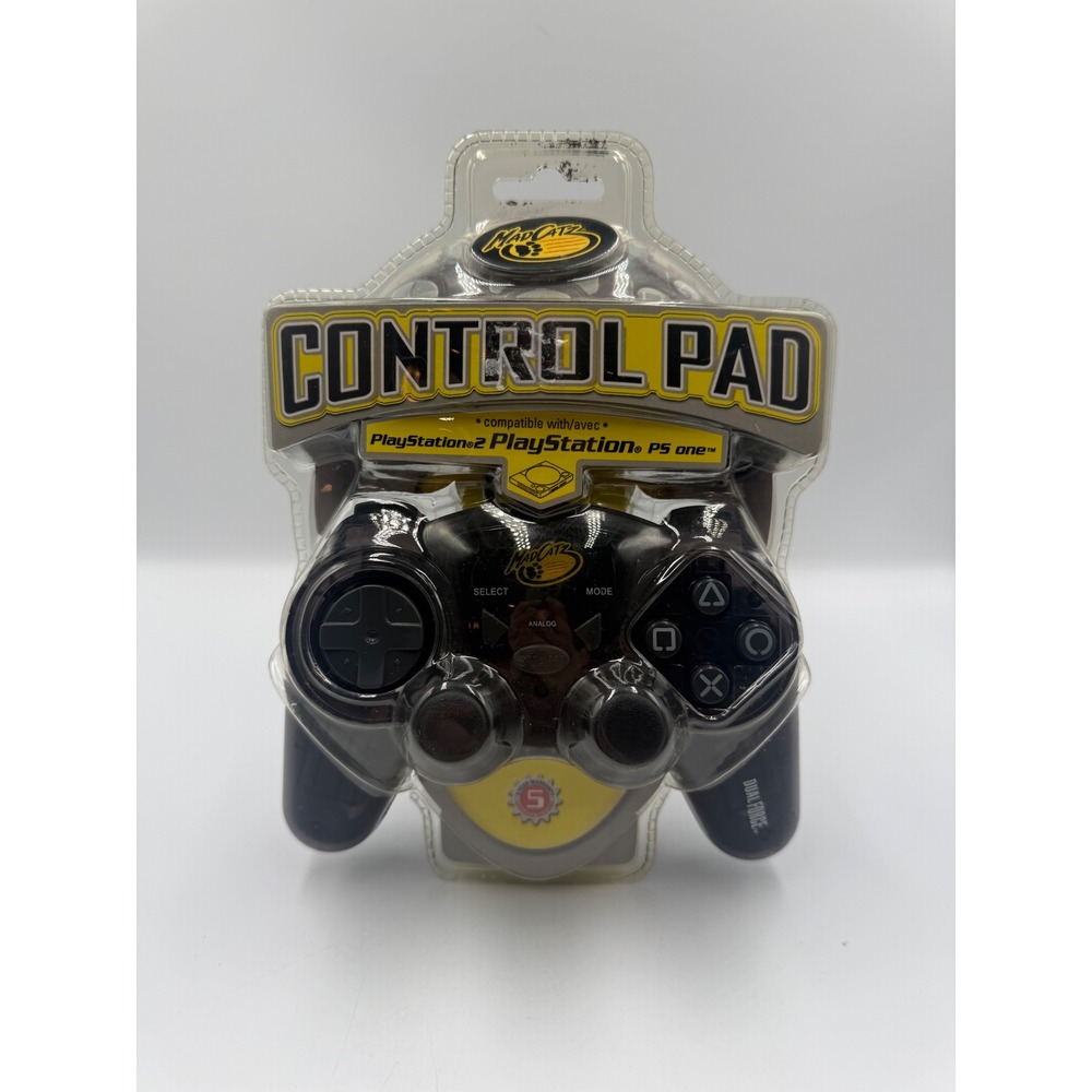 Mad Catz Control Pad PlayStation 2 PS2 PS1 PS one Controller Black New Sealed